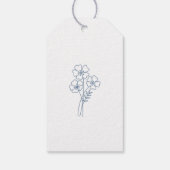 Elegant Wildflower Periwinkle Wedding Cadeaulabel (Achterkant)