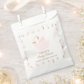 Elegant Wildflower Princess Swan Girl Baby shower Bedankzakje (Geknipt)