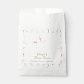 Elegant Wildflower Princess Swan Girl Baby shower Bedankzakje (Voorkant)