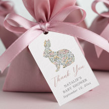 Elegant Wildflower Rabbit Baby shower Favoriet