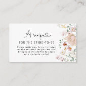 Elegant Wildflower Recept voor de bruid om te zijn Informatiekaartje (Voorkant)