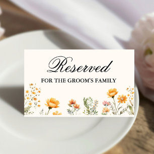 Elegant Wildflower reserve voor de familie van de Plaatskaartje