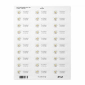 Elegant Wildflower Return Address Label (Full Sheet)