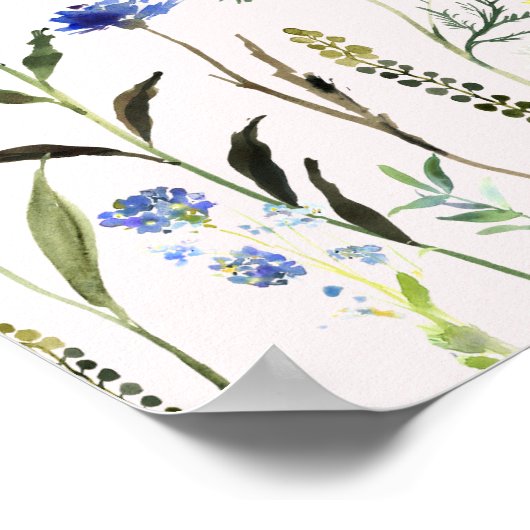 Elegant Wildflower Roze Baby shower Welkomstbord Poster (Hoek)