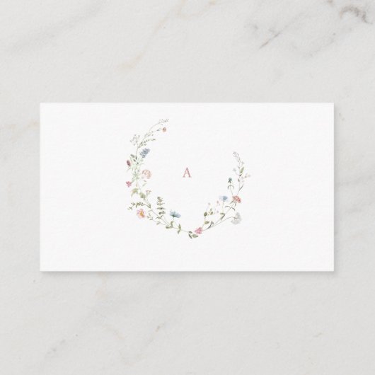 Elegant Wildflower Rustic Boho Books for Baby Informatiekaartje