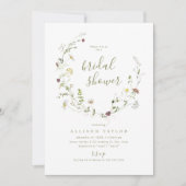 Elegant Wildflower Rustic Boho Vrijgezellenfeest Kaart (Voorkant)