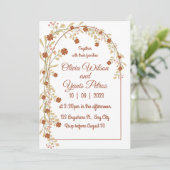 Elegant Wildflower Rustic Boho Vrijgezellenfeest Kaart (Staand voorkant)