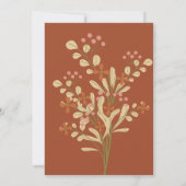 Elegant Wildflower Rustic Boho Vrijgezellenfeest Kaart (Achterkant)