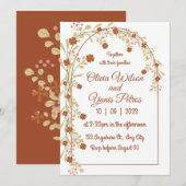 Elegant Wildflower Rustic Boho Vrijgezellenfeest Kaart (Voorkant / Achterkant)