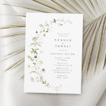 Elegant Wildflower Rustic Boho Vrijgezellenfeest Kaart<br><div class="desc">Elegant delicate waterverf wilde bloemen,  die naast je evenement staan. Pastelpaletten van zacht geel,  gebroken wit,  beige,  stoffige roos,  wazige roze,  Bourgogne en botanische groen,  eenvoudig en romantisch. Grote florale brunch en brutale douche-uitnodigingen voor een moderne feestdag,  de boswei in het voorjaar en de zomer.</div>