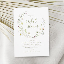 Elegant Wildflower Rustic Boho Vrijgezellenfeest Kaart