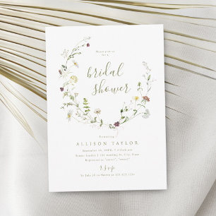 Elegant Wildflower Rustic Boho Vrijgezellenfeest Kaart