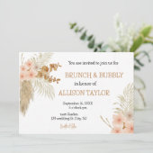 Elegant Wildflower Rustic Boho Vrijgezellenfeest Kaart (Staand voorkant)