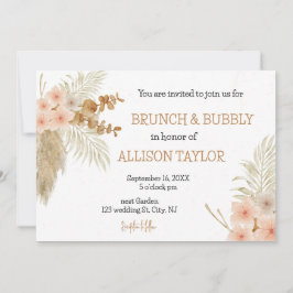 Elegant Wildflower Rustic Boho Vrijgezellenfeest Kaart