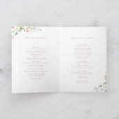 Elegant Wildflower Rustic Boho Wedding Monogram Programma (Binnen)