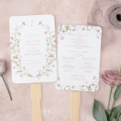 Elegant Wildflower Rustic Boho Wedding Programme Handwaaier