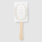 Elegant Wildflower Rustic Boho Wedding Programme Handwaaier (Voorkant)