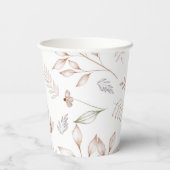 Elegant Wildflower Rustic Floral Garden Paper Cup Papieren Bekers (Achterkant)