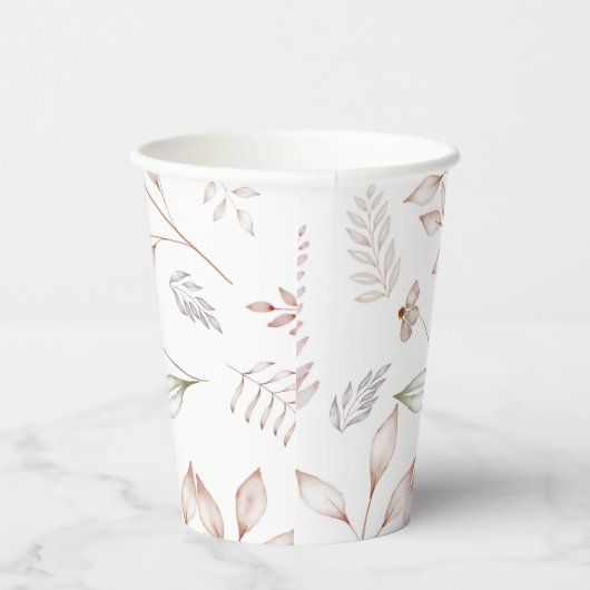 Elegant Wildflower Rustic Floral Garden Paper Cup Papieren Bekers (Rechts)