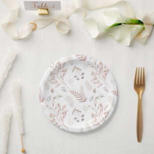 Elegant Wildflower Rustic Floral Garden Plate Papieren Bordje
