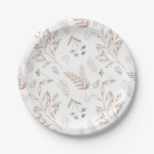 Elegant Wildflower Rustic Floral Garden Plate Papieren Bordje (Voorkant)