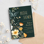 Elegant Wildflower Rustiek Moody Vrijgezellenfeest Kaart