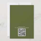 Elegant Wildflower Rustige Budget QR Code Wedding Kaart (Achterkant)