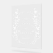 Elegant Wildflower Silhouette bruiloft Welkom Acryl Bord (Hoek)