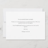 Elegant Wildflower Spring Wedding Custom Bedankkaart (Achterkant)