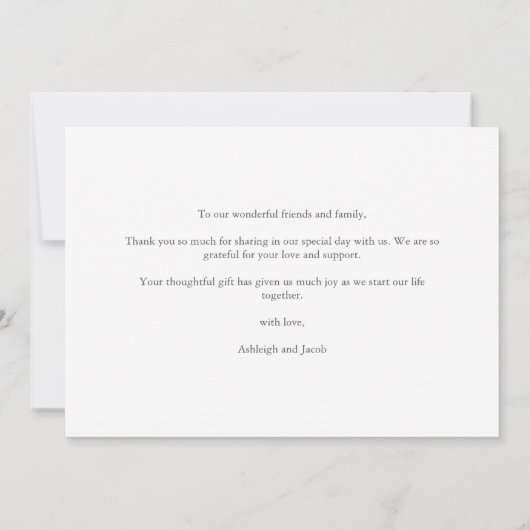 Elegant Wildflower Spring Wedding Custom Bedankkaart (Achterkant)