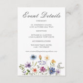 Elegant Wildflower Spring Wedding Informatiekaartje (Voorkant)