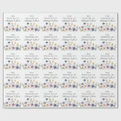 Elegant Wildflower Spring Wedding Personalized Cadeaupapier (Vlak)