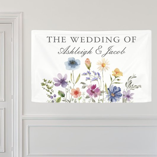 Elegant Wildflower Spring Wedding Personalized Spandoek