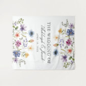 Elegant Wildflower Spring Wedding Photo Booth Wandkleed (Voorkant (horizontaal))