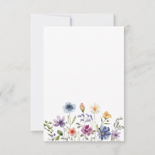 Elegant Wildflower Spring Wedding QR Code Scan RSVP Kaartje (Achterkant)