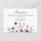 Elegant Wildflower Spring Wedding Reception Informatiekaartje (Voorkant)