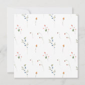 Elegant Wildflower Square Lijst Graduparty Kaart (Achterkant)