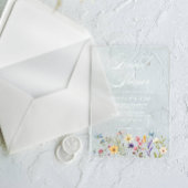 Elegant Wildflower Summer Garden Vrijgezellenfeest Acryl Uitnodigingen