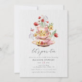 Elegant Wildflower Tea Party Vrijgezellenfeest Kaart (Voorkant)