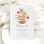 Elegant Wildflower Tea Party Vrijgezellenfeest Kaart