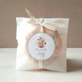 Elegant Wildflower Tea Party Vrijgezellenfeest Ronde Sticker