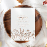 Elegant Wildflower Terracotta Rehearsal Dinner Kaart<br><div class="desc">Elegant Wildflower Terracotta repesal Dinner Invitation - perfect voor rustige herfst of winterbruiloften</div>