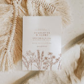 Elegant Wildflower Terracotta Rehearsal Dinner Kaart