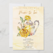 Elegant Wildflower theefeest baby shower Kaart (Voorkant)