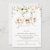 Elegant Wildflower Tuin Baby shower Uitnodiging (Voorkant)