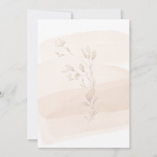 Elegant Wildflower Tuin Baby shower Uitnodiging (Achterkant)