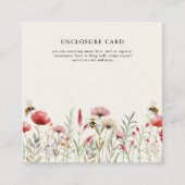 Elegant Wildflower Vrijgezellenfeest bedoeld om bi Informatiekaartje (Voorkant)