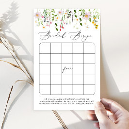 Elegant Wildflower vrijgezellenfeest bingo game