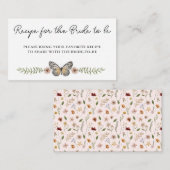 Elegant Wildflower Vrijgezellenfeest Deel een rece Informatiekaartje (Voorkant / Achterkant)