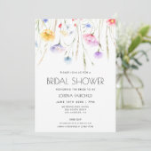 Elegant Wildflower Vrijgezellenfeest Kaart (Staand voorkant)